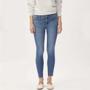 DL1961 Florence Skinny Mid-Rise Instasculpt Ankle Jeans Size 28 Medium Wash EUC